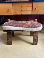 Vintage, brocante kamelenkruk, zadelkruk, poef, voetenbankje, Gebruikt, -, -, Ophalen of Verzenden