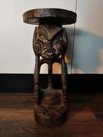 Afrikaanse bijzettafel, Ophalen of Verzenden, Rond, Minder dan 55 cm