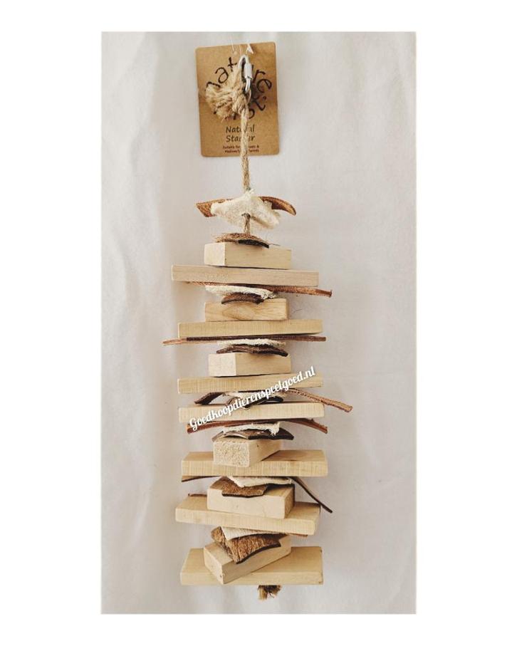 Vogelspeelgoed   " Natural stacker  "  49x14 cm, Dieren en Toebehoren, Vogels | Toebehoren, Nieuw, Speelgoed, Ophalen of Verzenden