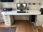 Mooi IKEA bureau, type Galant, kleur wit, Ophalen of Verzenden, In hoogte verstelbaar, Gebruikt, Bureau