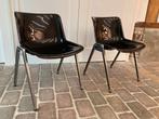 2 vintage Tecno Modus SM 203 stoelen, Ophalen, Gebruikt, Twee, Zwart
