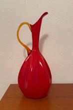 Fraaie rode glazen vaas, Ophalen of Verzenden, Minder dan 50 cm, Rood, Glas