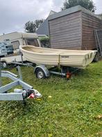 Visbootje, 4 persoons bootje, kieptrailer,buitenboordmotor, Watersport en Boten, Bootonderdelen, Ophalen of Verzenden, Zo goed als nieuw