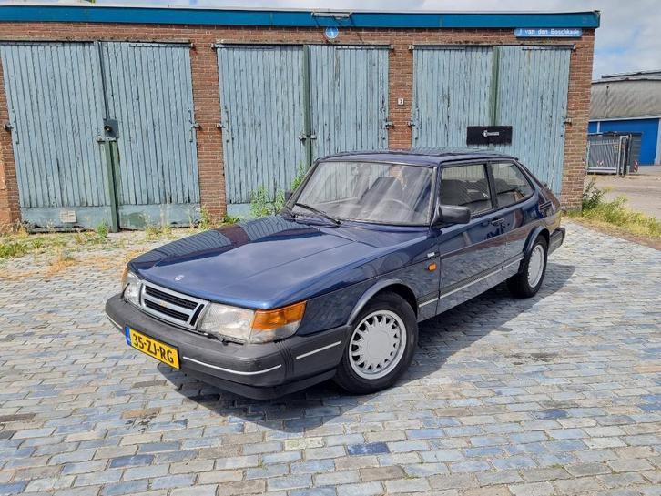 Saab 900 2.0 16 S turbo 1992 Blauw, Auto's, Saab, Bedrijf, Saab 900, ABS, Bluetooth, Centrale vergrendeling, Elektrische buitenspiegels