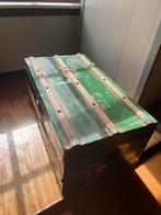 Oude kist groen dekenkist kist reiskoffer scheepskist, Huis en Inrichting, Woonaccessoires | Kisten, Minder dan 50 cm, 100 tot 150 cm