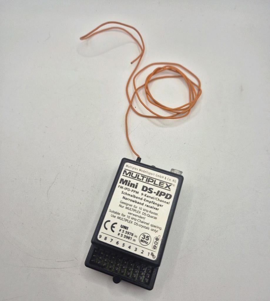 Multiplex mini DS-IPD 9kanaals ontvanger 35mhz voor rc NIEUW, Ophalen of Verzenden, Nieuw