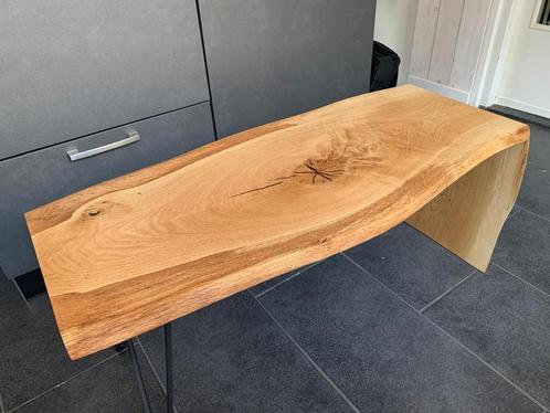 Waterval eiken salontafel, Huis en Inrichting, Tafels | Salontafels, Nieuw, Minder dan 50 cm, Rechthoekig, Ophalen