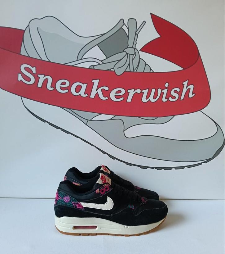 Nike Air Max 1 Aloha Black EU 37.5, Kleding | Dames, Schoenen, Zo goed als nieuw, Sneakers of Gympen, Zwart, Ophalen of Verzenden