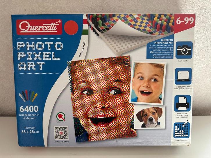 Photo pixel art, soort diamond painting met grote pinnetjes, Kinderen en Baby's, Speelgoed | Educatief en Creatief, Nieuw, Bouwen