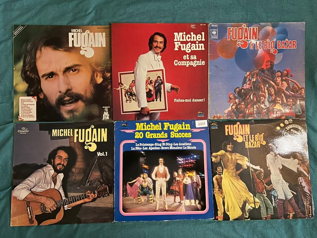 9 LP's Michel Fugain (ook per stuk te koop), Cd's en Dvd's, Vinyl | Pop, Ophalen of Verzenden, 1970 - 1979, Gebruikt, 12 inch