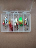 5 stuks spinners, blinkers in een box, Ophalen of Verzenden, Nieuw, Haak
