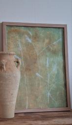 Handgemaakt schilderij - Wilde bloemen stoer sober landelijk, Ophalen of Verzenden