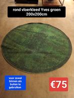 Nieuw rond vloerkleed Yves 200x200cm groen nu €75, Ophalen, ., Industrieel landelijk koloniaal boheems barok brocante, Rond