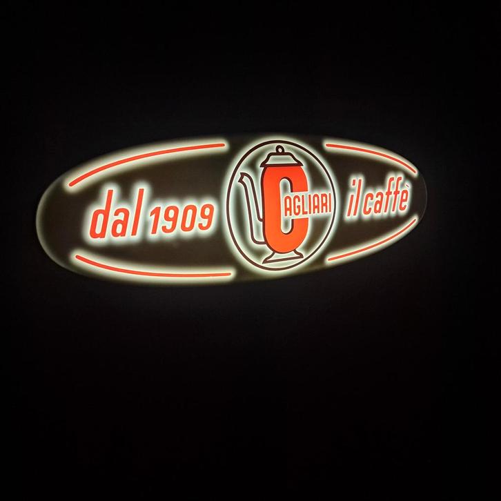 Lichtbak Cagliari il caffé, Verzamelen, Merken en Reclamevoorwerpen, Gebruikt, Lichtbak of (neon) lamp, Ophalen