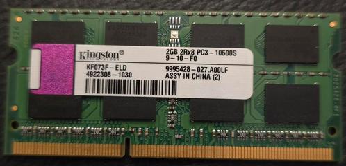 Kingston KF073F-ELD - 2Gb -1333 Mhz - 204 Pin, Computers en Software, RAM geheugen, Gebruikt, Desktop, 2 GB, DDR3, Ophalen of Verzenden