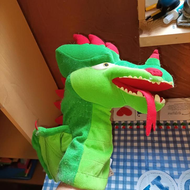 Efteling Draak Handpop Sprookjesboom 33 cm groot, Kinderen en Baby's, Speelgoed | Knuffels en Pluche, Overige typen, Ophalen of Verzenden