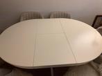 Tafel wit ovaal (geschikt voor 4 tot 8 personen), Ophalen, 100 tot 150 cm, Zo goed als nieuw, Vijf personen of meer