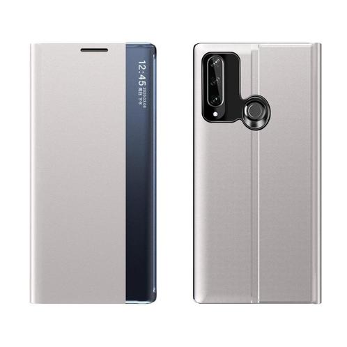 Huawei P30 Lite Clear View Cover + Screenprotector _ Zilver, Telecommunicatie, Mobiele telefoons | Hoesjes en Frontjes | Overige merken