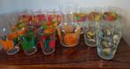 Vintage Sap/ fruitglaasjes  jaren '60/'70, Ophalen of Verzenden, Zo goed als nieuw