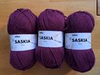 3 x bollen Wibra - Saskia - 100 gr - paars, Hobby en Vrije tijd, Breien en Haken, Ophalen of Verzenden, Nieuw, Breien of Haken