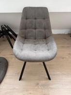 Grijze eetkamerstoelen, Huis en Inrichting, Stoelen, Ophalen, Gebruikt, Vier, Stof