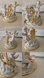 Beeldje engeljes capodimonte wit/goud swarovski + kaartje, Verzamelen, Beelden en Beeldjes, Ophalen of Verzenden, Zo goed als nieuw