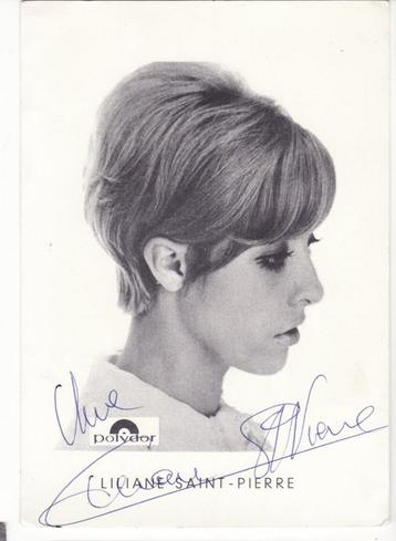 Liliane Saint-Pierre met pen gesigneerde Polydor fankaart beschikbaar voor biedingen