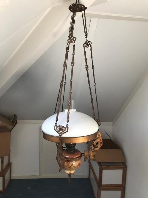 hanglamp petroleum antiek, Antiek en Kunst, Antiek | Lampen, Ophalen
