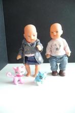MAX ZAPF BABY POP 1990 MET 9 KLEERTJES EN 2 KLEINE ZAPF CREA, Verzenden, Zo goed als nieuw, Babypop