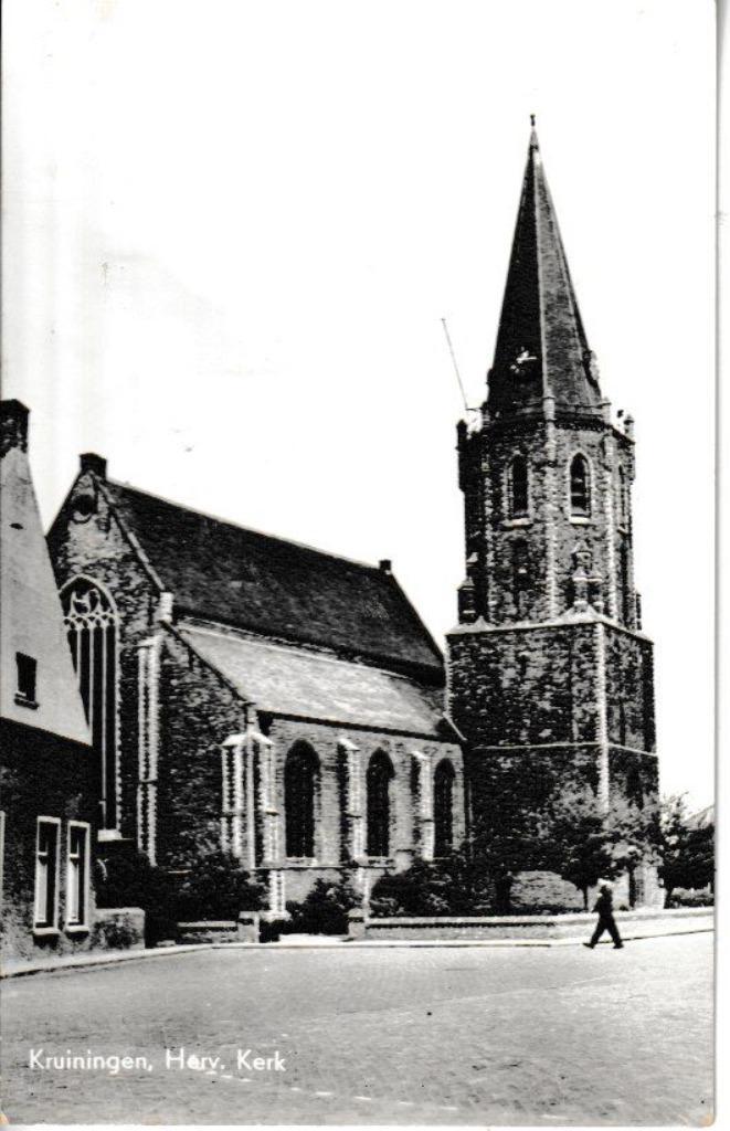 KRUININGEN - HERV. KERK, Verzamelen, Ansichtkaarten | Nederland, Gelopen, Zeeland, 1960 tot 1980, Ophalen of Verzenden