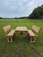 Picknicktafel buitentafel terrastafel, Ophalen, Nieuw, Rechthoekig, Hout