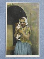Zeeland/Walcheren, meisje met poes, Zeeland, Gelopen, 1920 tot 1940, Verzenden