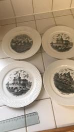 4 borden Societe Ceramique Maastricht, Antiek en Kunst, Antiek | Wandborden en Tegels, Ophalen of Verzenden