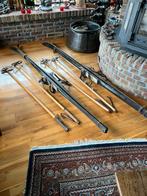 Vintage 2 paar Oude Antieke Houten Zweedse Ski’s + Stokken, Antiek en Kunst, Ophalen