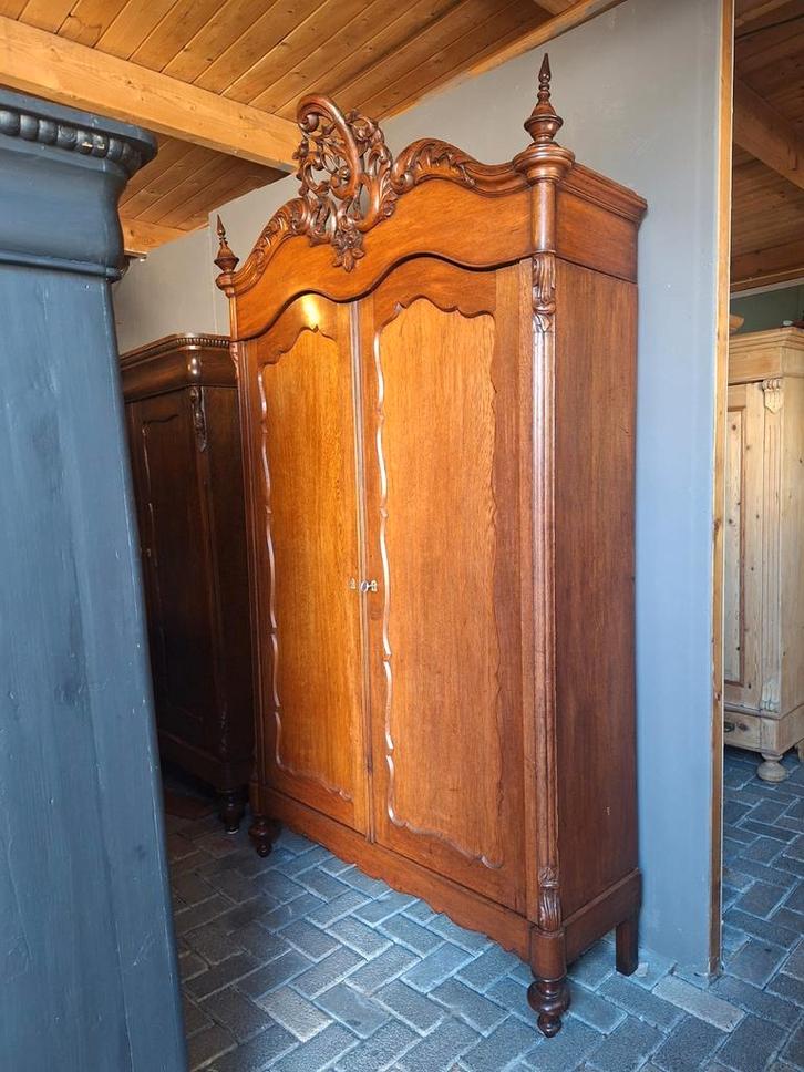 Biedermeier kuifkast linnenkast antiek DEMONTABEL, Antiek en Kunst, Antiek | Meubels | Kasten, Ophalen of Verzenden