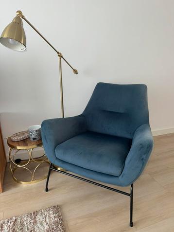 Movani Velvet Blauwe Fauteuil beschikbaar voor biedingen