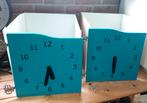2x Kallax Inzet Kastdeurtjes met Klok Design, Ophalen of Verzenden, Zo goed als nieuw, Analoog, Overige typen