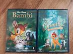 Disneyfilm Bambi deel 1 en deel 2, Tekenfilm, Amerikaans, Ophalen of Verzenden, Zo goed als nieuw