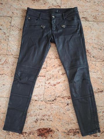 Barbara Bui jeans 29 S 36 7/8 zwart wax leer look Gratis V. beschikbaar voor biedingen