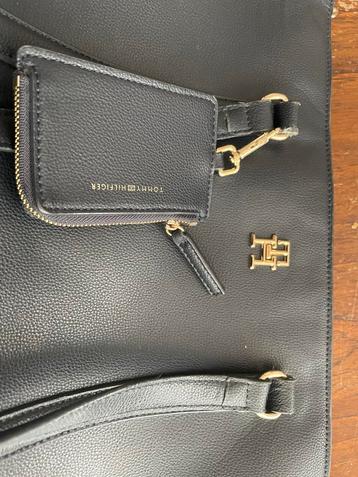 Nieuwe Tommy Hilfiger Leren Handtas - Donkerblauw beschikbaar voor biedingen