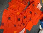 Retro/vintage lappen en kussenhoezen. oranje, Hobby en Vrije tijd, Stoffen en Lappen, Ophalen, 120 cm of meer, Zo goed als nieuw