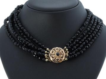 Gitten 5-strengs ketting antiek 14k gouden fraai slot dames beschikbaar voor biedingen