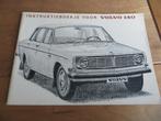 instructieboek Volvo 140-serie Volvo 142, 144 1967 1968 1969, Ophalen of Verzenden