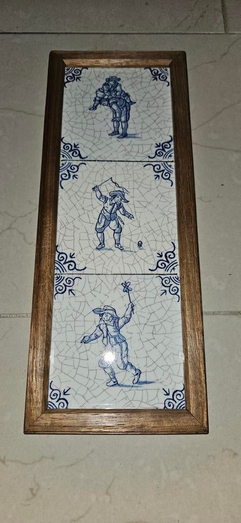 Ingelijste Delfts blauwe tegeltjes, Ophalen of Verzenden