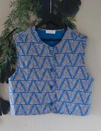 LOFTY MANNER Gilet blauw+beige print L🙂, Blauw, Lofty Manner, Maat 42/44 (L), Nieuw