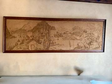 Gobelin Bergzicht met Kader beschikbaar voor biedingen