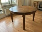 Ronde houten eettafel, Ophalen, Zo goed als nieuw, Vijf personen of meer, 100 tot 150 cm