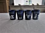 Blue Band 2001 4 blauwe mokken D8,5cm H10,5cm, Overige typen, Ophalen of Verzenden, Zo goed als nieuw, Overige stijlen