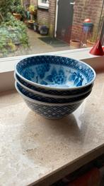 Japan | Seikatsu porselein | Ajisai patroon | 3 kommen, Antiek en Kunst, Antiek | Keramiek en Aardewerk, Ophalen of Verzenden