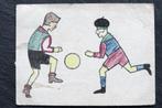 Voetballende jongens, 1934, ingekleurde kaart, Verzenden, 1920 tot 1940, Gelopen, Sport en Spel